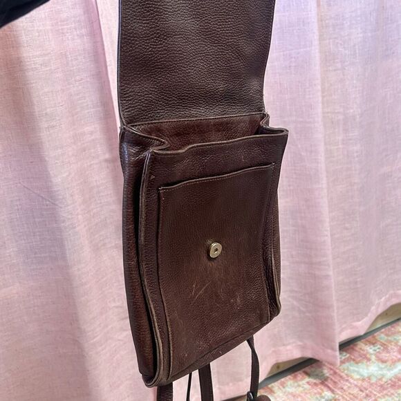 Vintage Field Manor Modern Classics Brown Leather Backpack Bag 12"L x 9"W - Picture 7 of 7